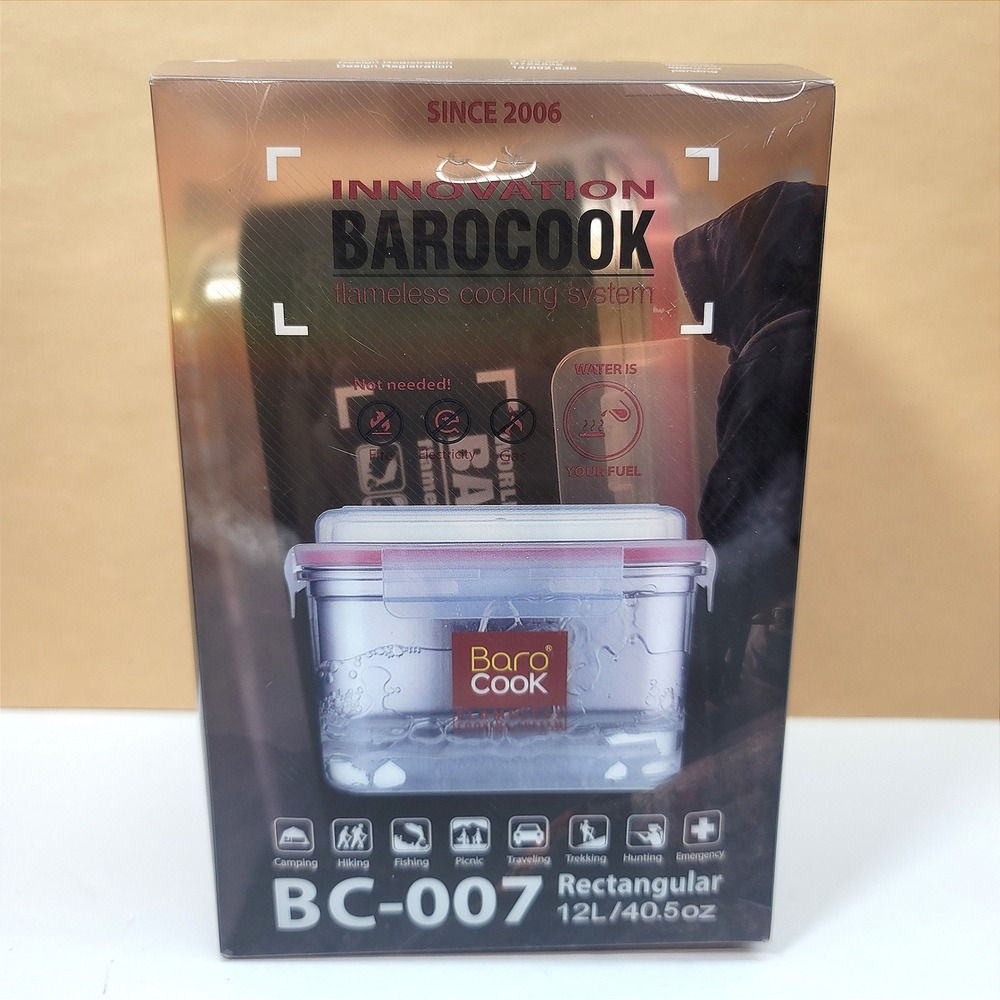Barocook‎ BC-007 Flameless Cooking System 1200ml 40.5oz Rectangular Camping Gear